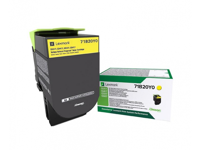 LEXMARK Toner Standard Yellow 71B20Y0 LEXMARK Toner Standard Yellow 71B20Y0 - Image 1