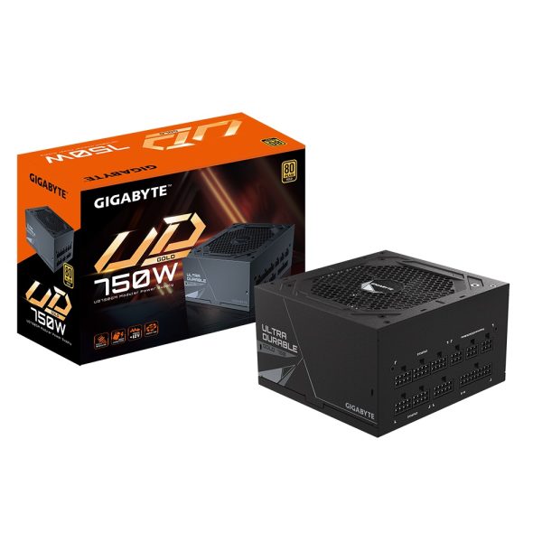 GIGABYTE Power Supply 750W Ultra Durable Fully Modular  80+Plus GOLD Main Japanese capacitors