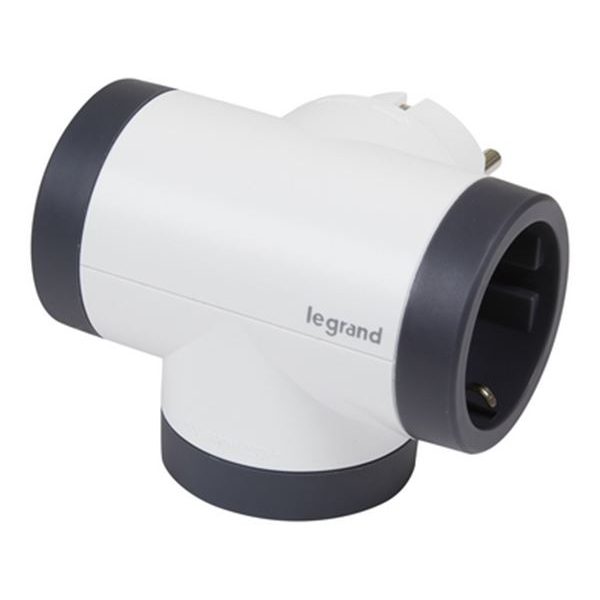 Legrand SurgeArrest 3 Outlets  Black/Grey Rotating