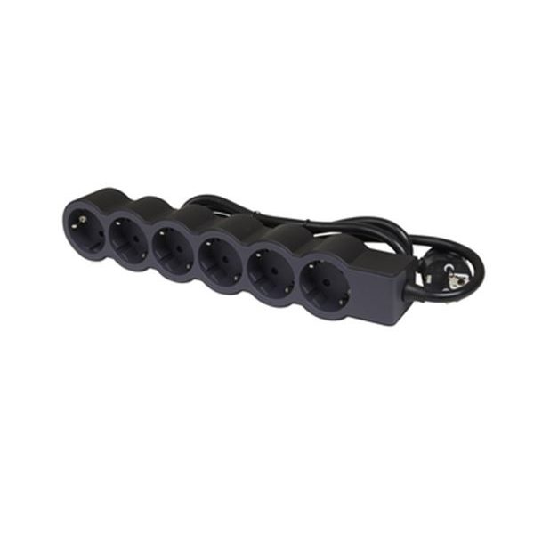 Legrand SurgeArrest 6 Outlets 1.5m Cable  Black/Grey
