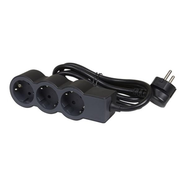 Legrand SurgeArrest 3 Outlets 1.5m Cable  Black/Grey