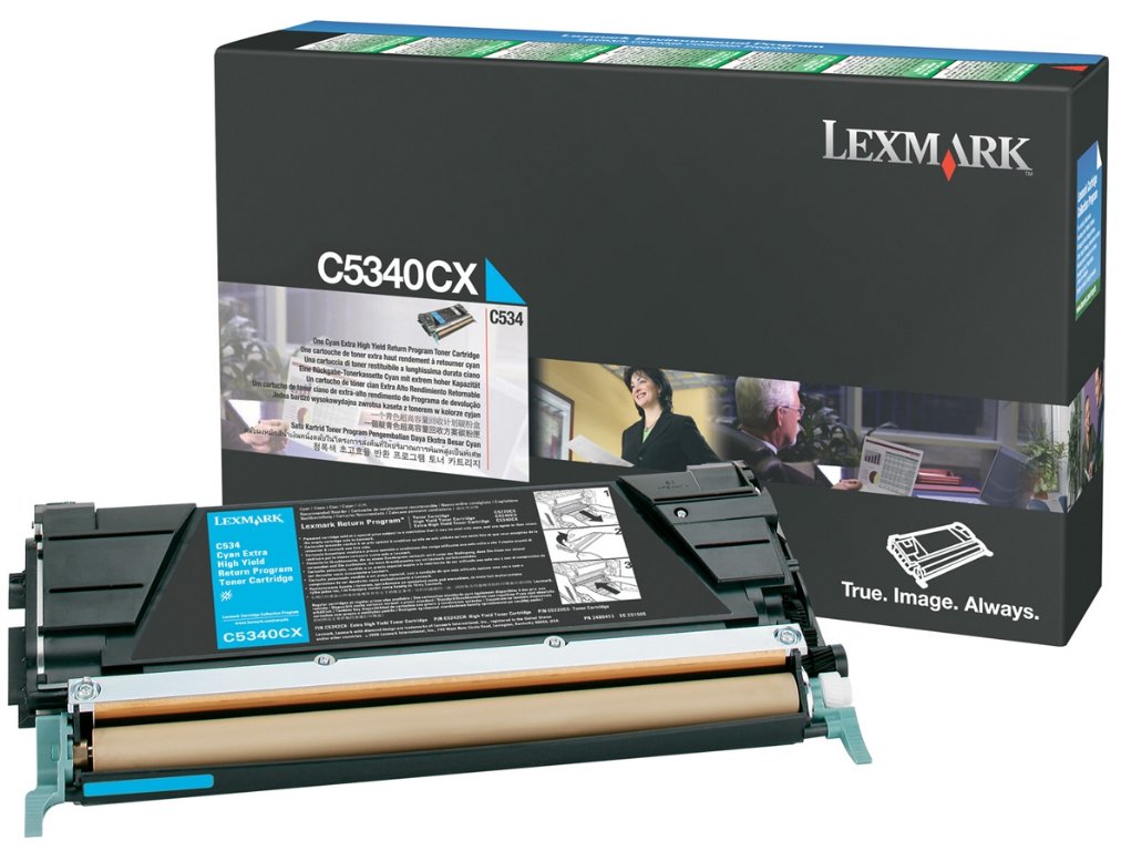 LEXMARK Toner Extra High Cyan C534OCX LEXMARK Toner Extra High Cyan C534OCX - Image 1