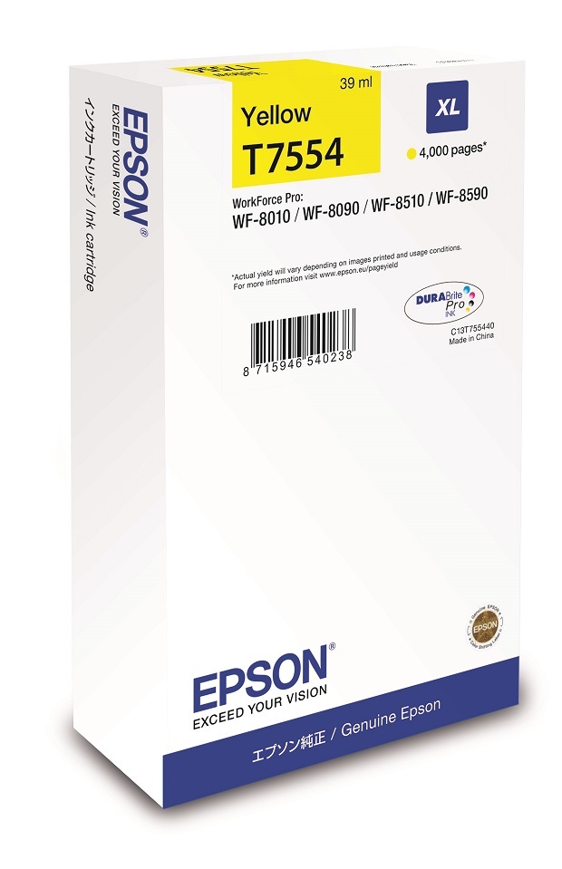 Epson Cartridge Yellow XL C13T755440 Epson Cartridge Yellow XL C13T755440 - Image 1