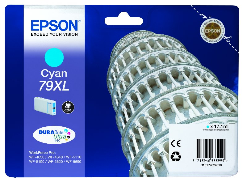 EPSON Cartridge Cyan 79XL C13T79024010 EPSON Cartridge Cyan 79XL C13T79024010 - Image 1