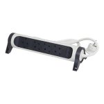 Legrand SurgeArrest 4 Outlets 3m Cable  White/Grey Rotating