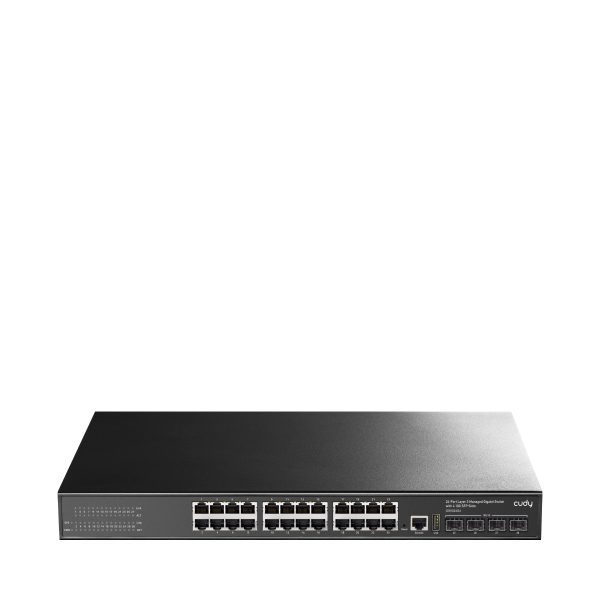 CUDY Switch GS5024S4 24-GbE 4-SFP+ L3 Managed Gigabit  