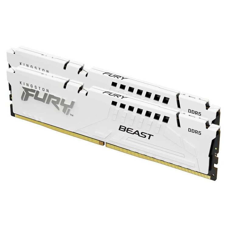 190-30-KGF60BWK32 KINGSTON Memory KF560C36BWE2K2-32 FURY BEAST WHITE DDR5, 6000MT/s, 32GB KIT - Image 1