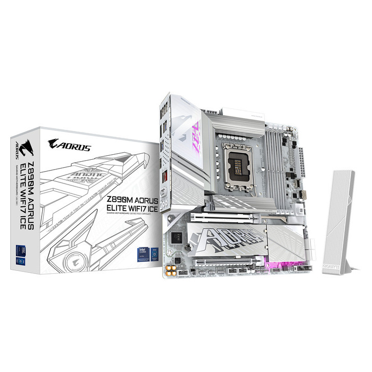 223-05-GBMZ89MAWI GIGABYTE MOTHERBOARD Z890M A ELITE WF7 ICE ,1851, DDR5, MATX - Image 1