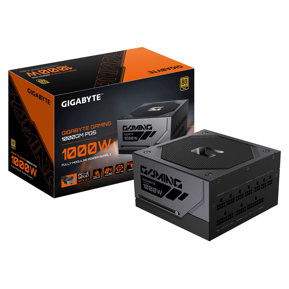223-81-GBPS1000M GIGABYTE ΤΡΟΦ/ΚΟ GP-GME1000GM PG5 1000W APFC 80+ GOLD PCIE 5.0, 100% JAPANESE CAPACITORS - Image 1
